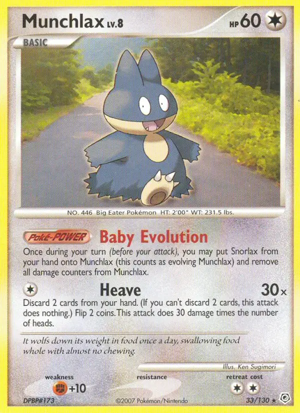 Munchlax - Diamond & Pearl 033/130 (Regular)