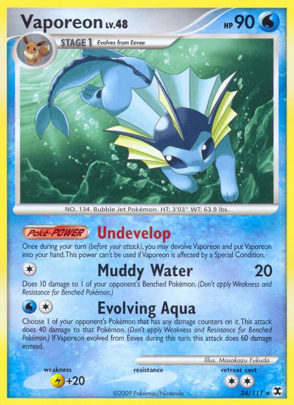 Vaporeon - Rising Rivals 034/111 (Reverse Holo)