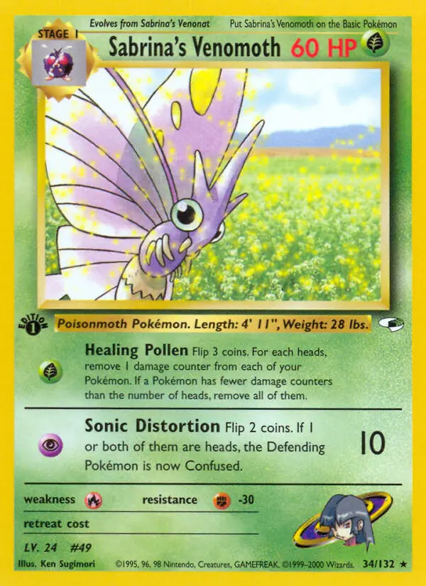 Sabrina's Venomoth - Gym Heroes 034/132 (Regular)