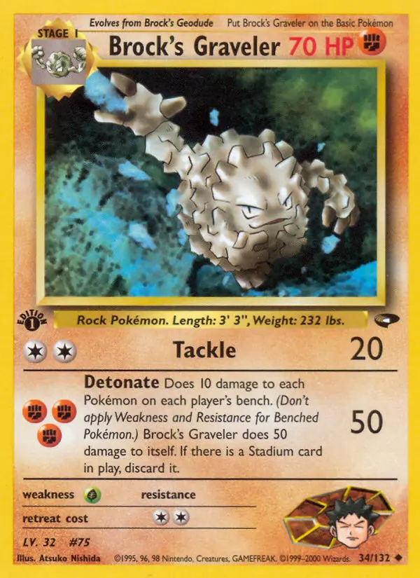 Brock's Graveler - Gym Challenge 034/132 (Regular)