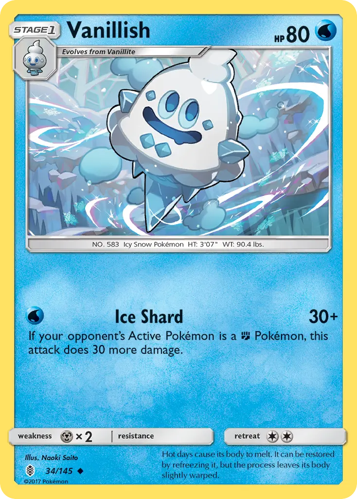 Vanillish - Guardians Rising 034/145 (Reverse Holo)