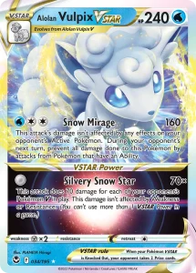 Alolan Vulpix VSTAR - Silver Tempest 034/195 (Holo Rare VSTAR)