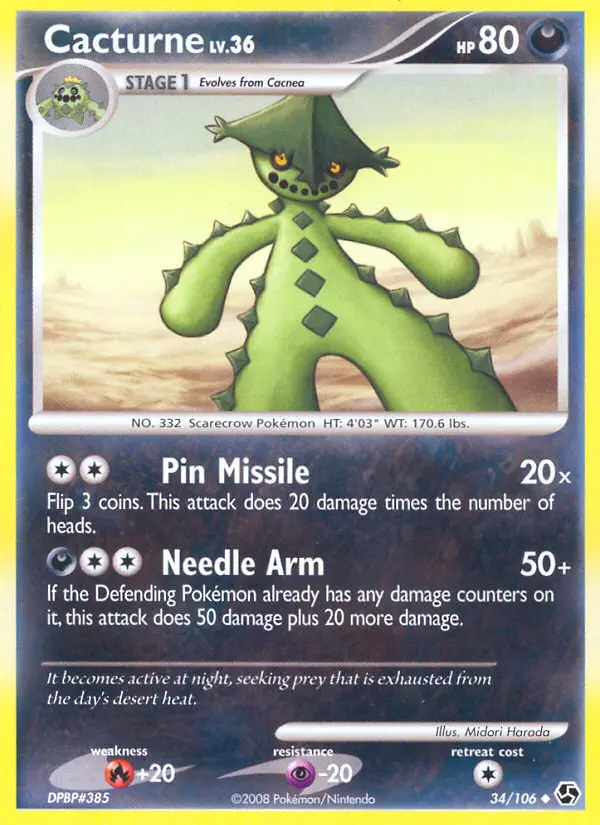 Cacturne - Great Encounters 034/106 (Reverse Holo)