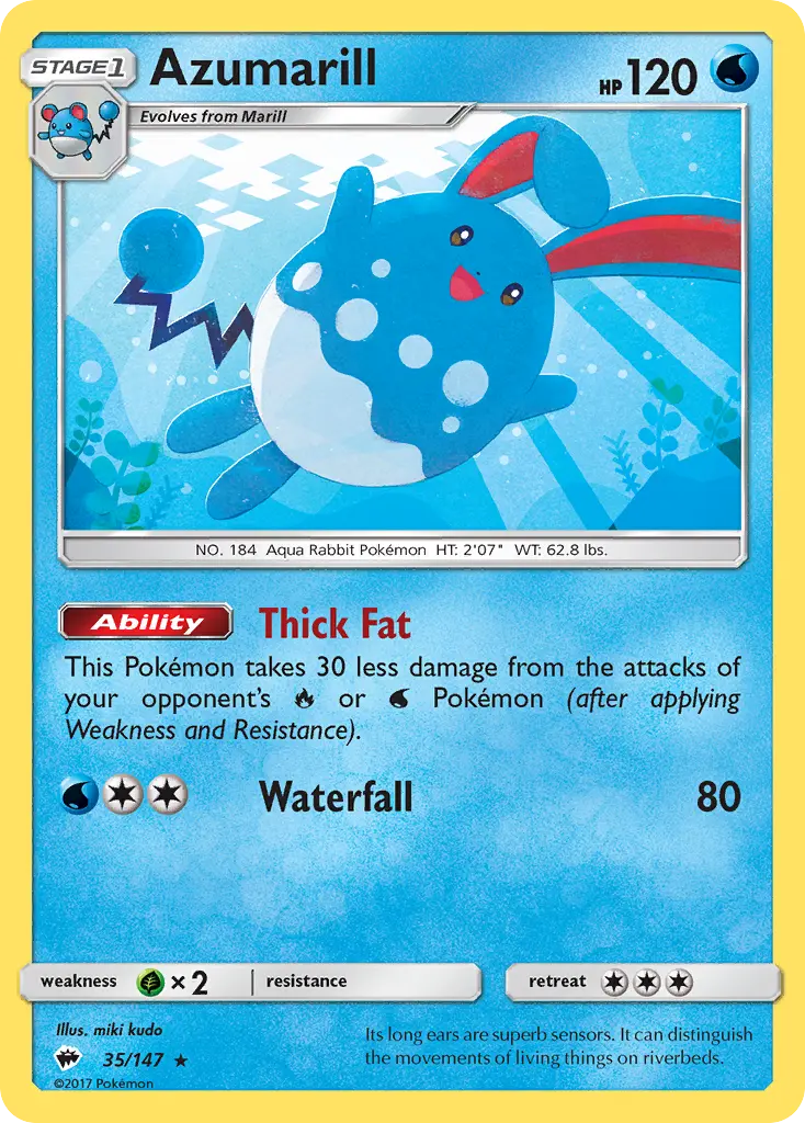 Azumarill - Burning Shadows 035/147 (Regular)