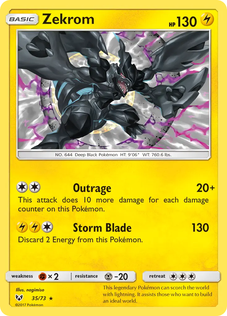 Zekrom - Shining Legends 035/073 (Reverse Holo)