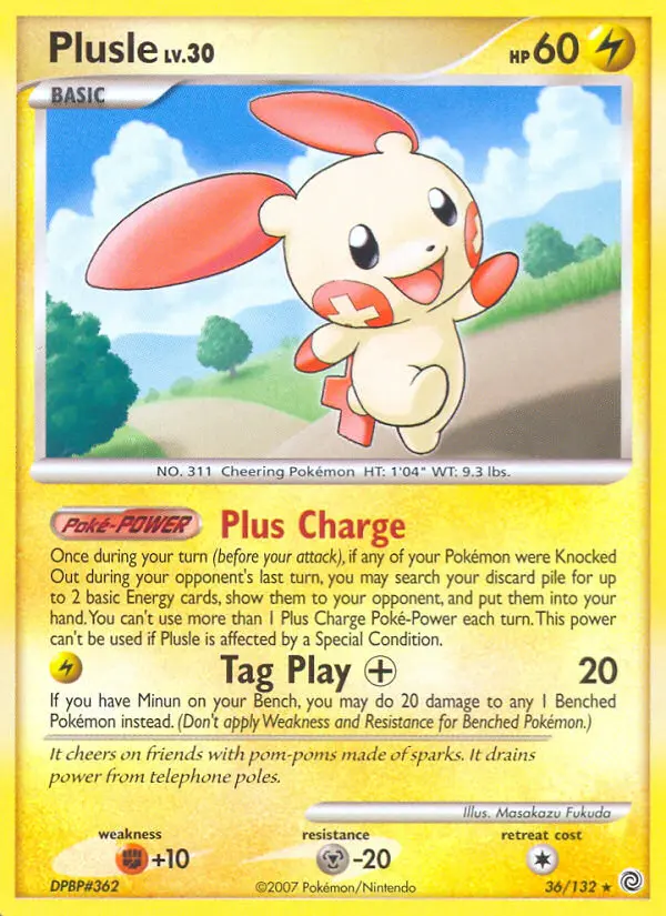 Plusle - Secret Wonders 036/132 (Reverse Holo)