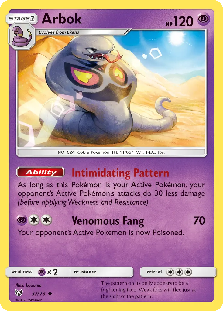 Arbok - Shining Legends 037/073 (Regular)