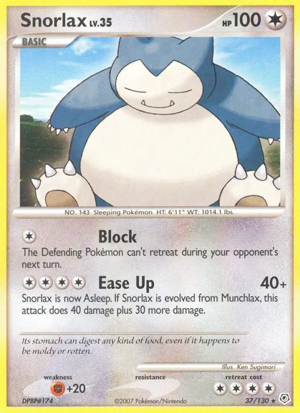 Snorlax - Diamond & Pearl 037/130 (Regular)
