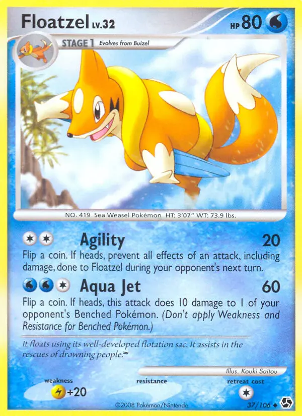 Floatzel - Great Encounters 037/106 (Regular)