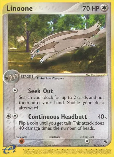 Linoone - Ruby & Sapphire 038/109 (Regular)
