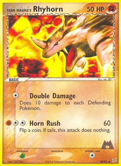 Team Magma's Rhyhorn - Team Magma vs Team Aqua 038/095 (Regular)