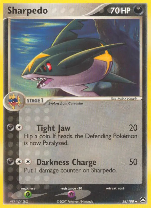 Sharpedo - Power Keepers 038/108 (Reverse Holo)