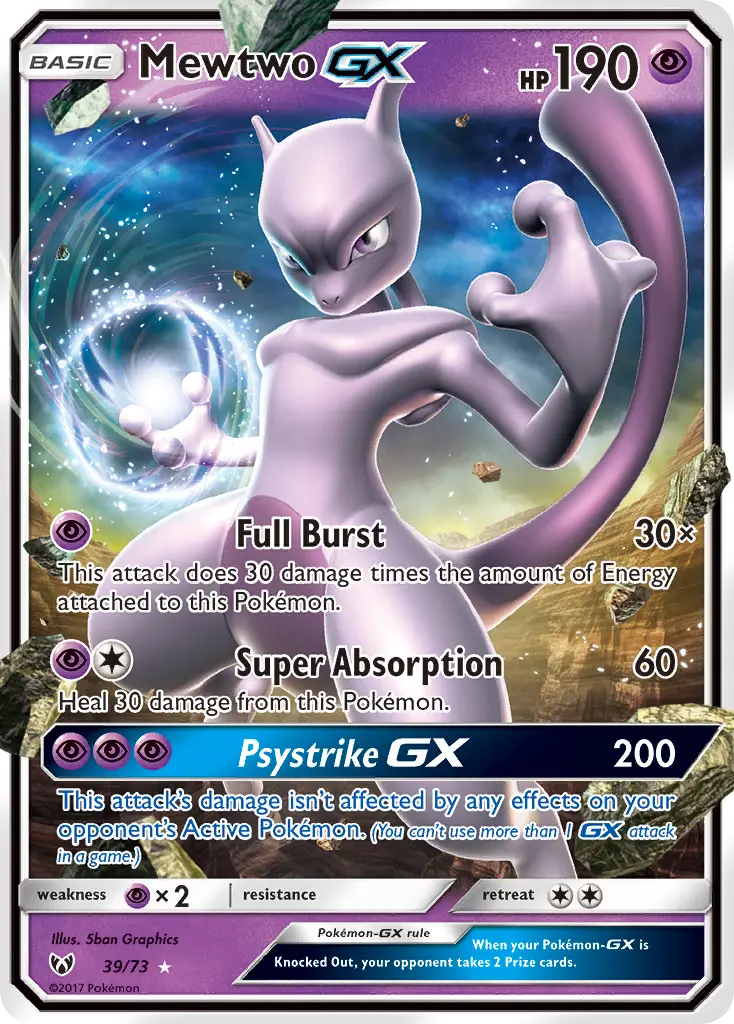 Mewtwo-GX - Shining Legends 039/073 (Rare Holo GX)