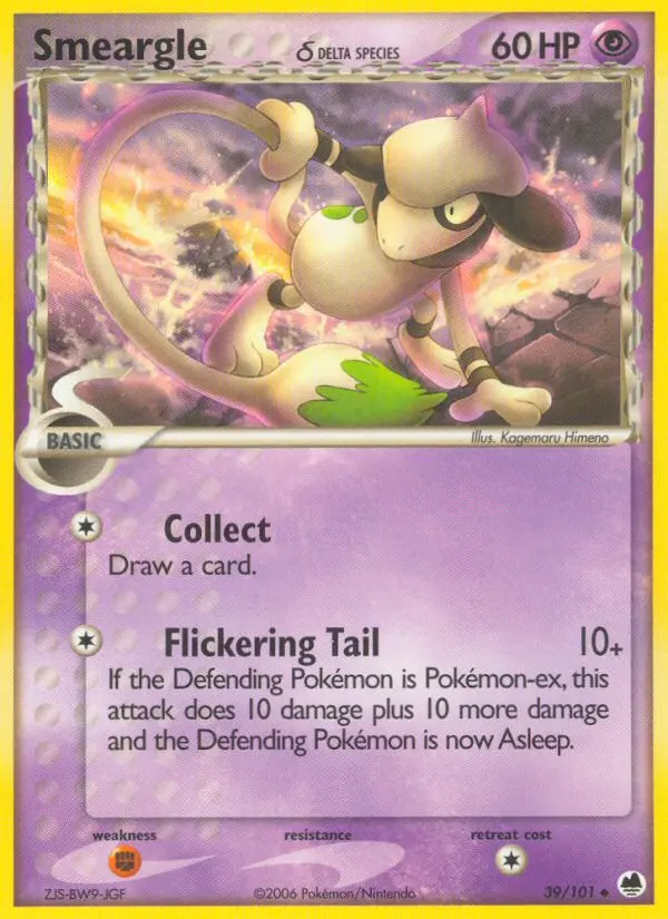 Smeargle δ - Dragon Frontiers 039/101 (Reverse Holo)