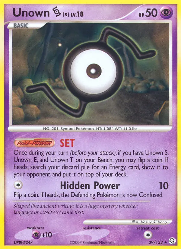 Unown [S] - Secret Wonders 039/132 (Reverse Holo)