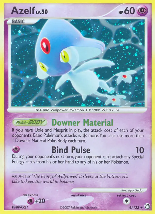 Azelf - Mysterious Treasures 004/123 (Reverse Holo)