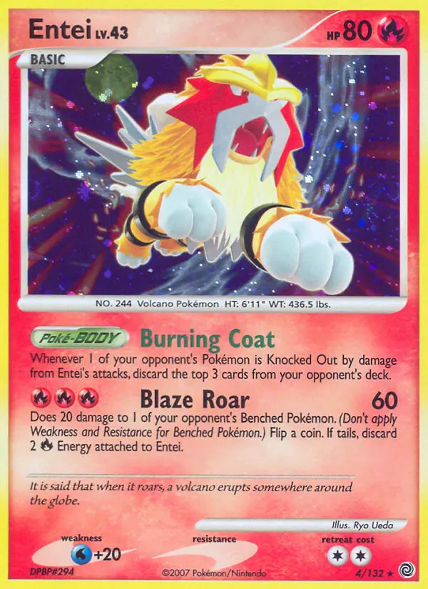 Entei - Secret Wonders 004/132 (Reverse Holo)