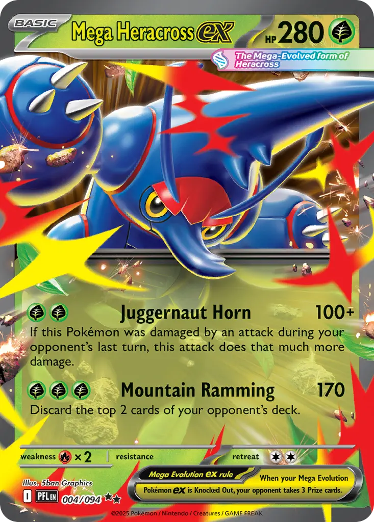 Mega Heracross ex - Phantasmal Flames 004/094 (Holo)