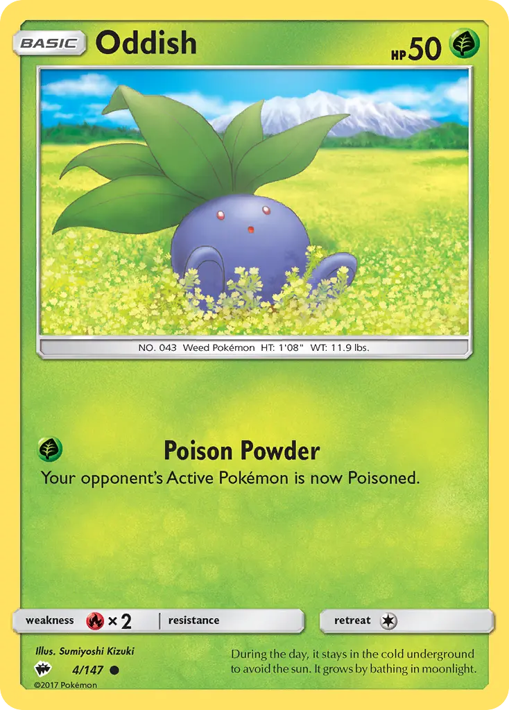 Oddish - Burning Shadows 004/147 (Reverse Holo)