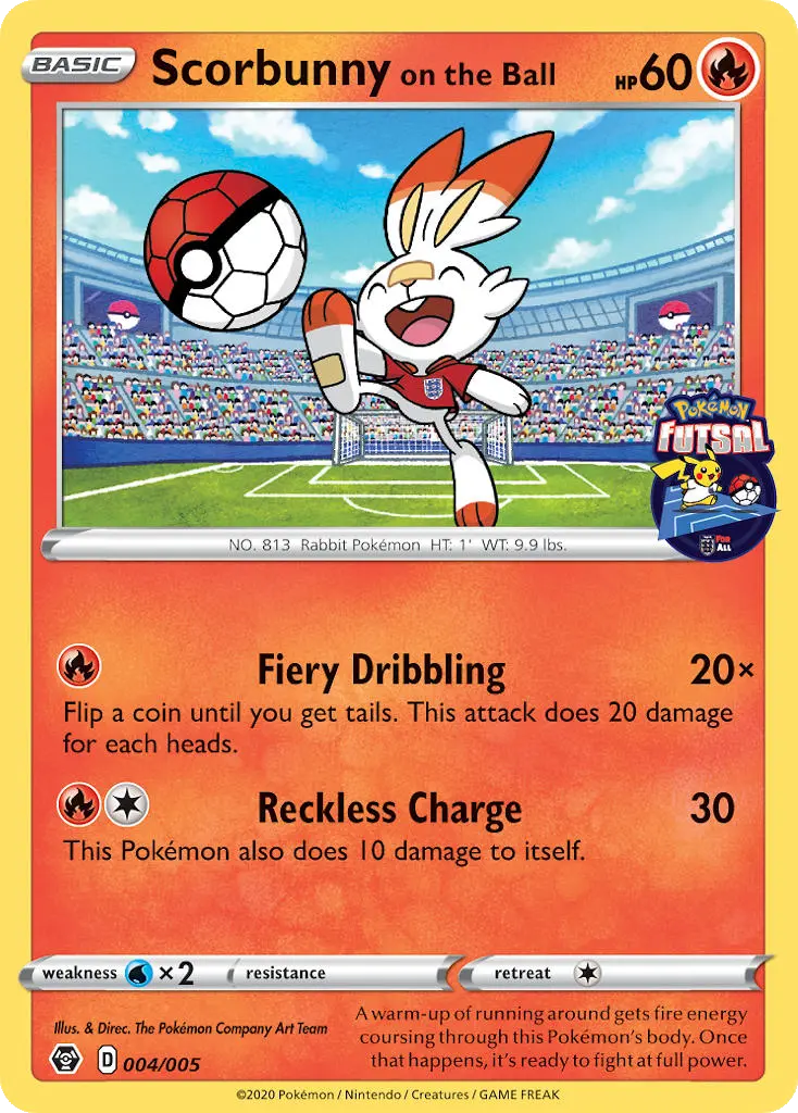 Scorbunny on the Ball - Pokémon Futsal 2020 004/005