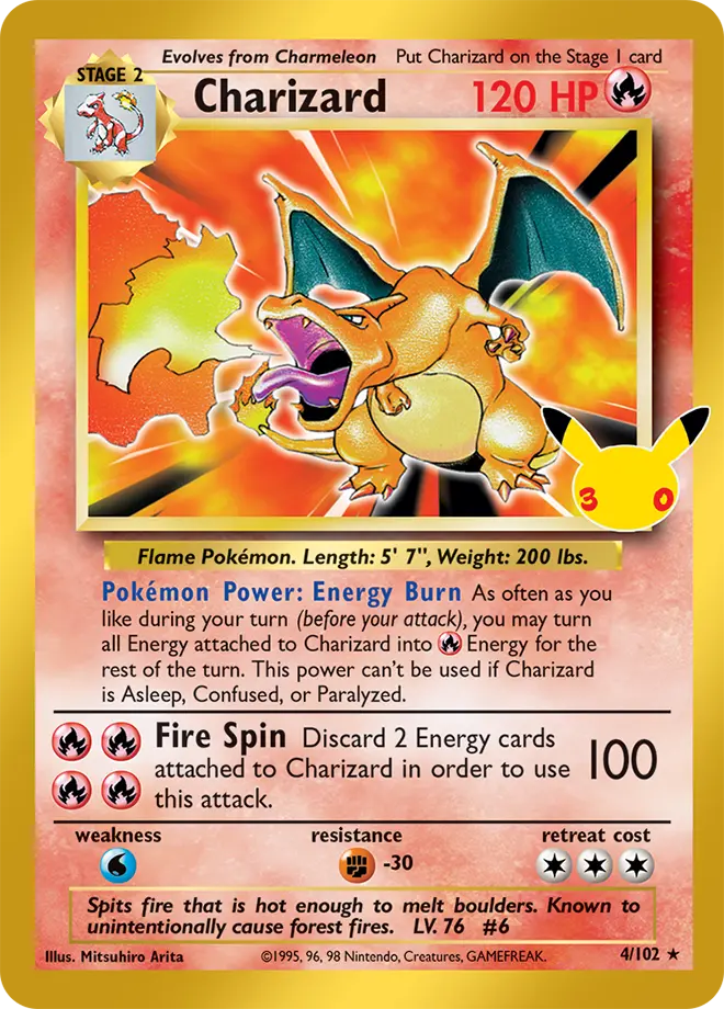 Charizard [Base Set] - 30th Celebration Classic Collection 4/102 (Holo)