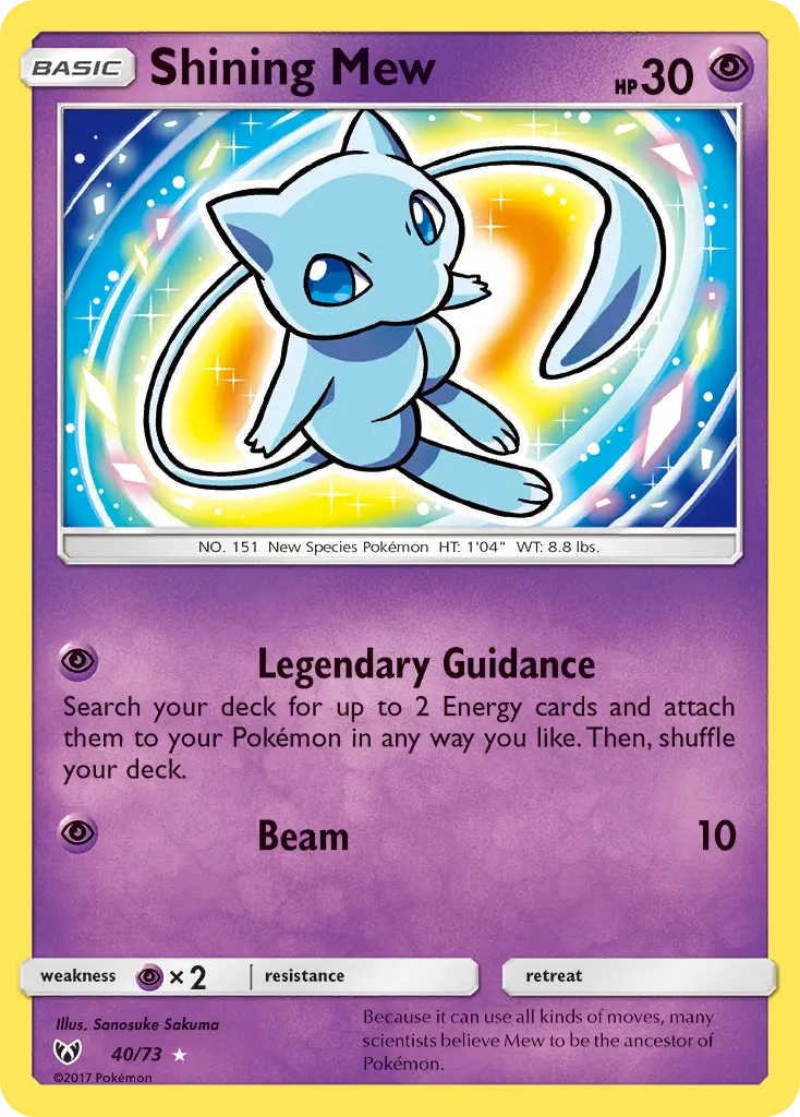Shining Mew - Shining Legends 040/073 (Holo)
