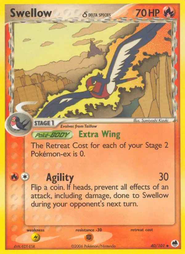Swellow δ - Dragon Frontiers 040/101 (Regular)