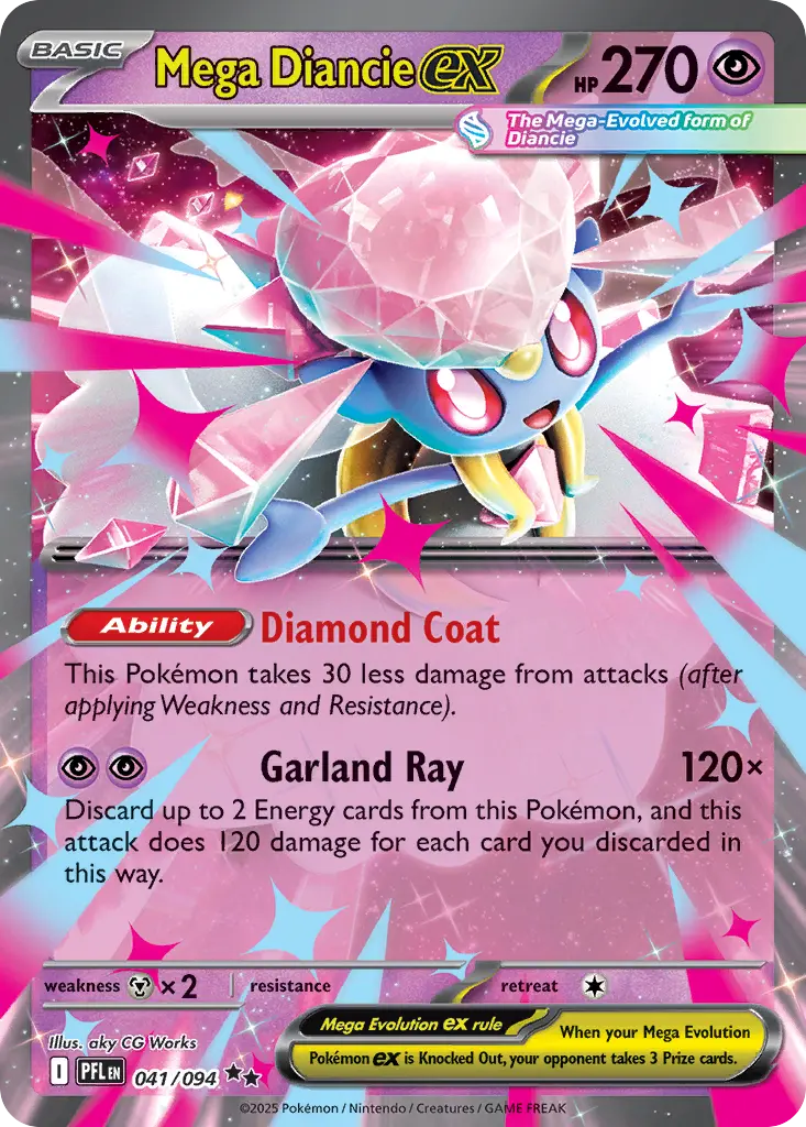 Mega Diancie ex - Phantasmal Flames 041/094 (Holo)