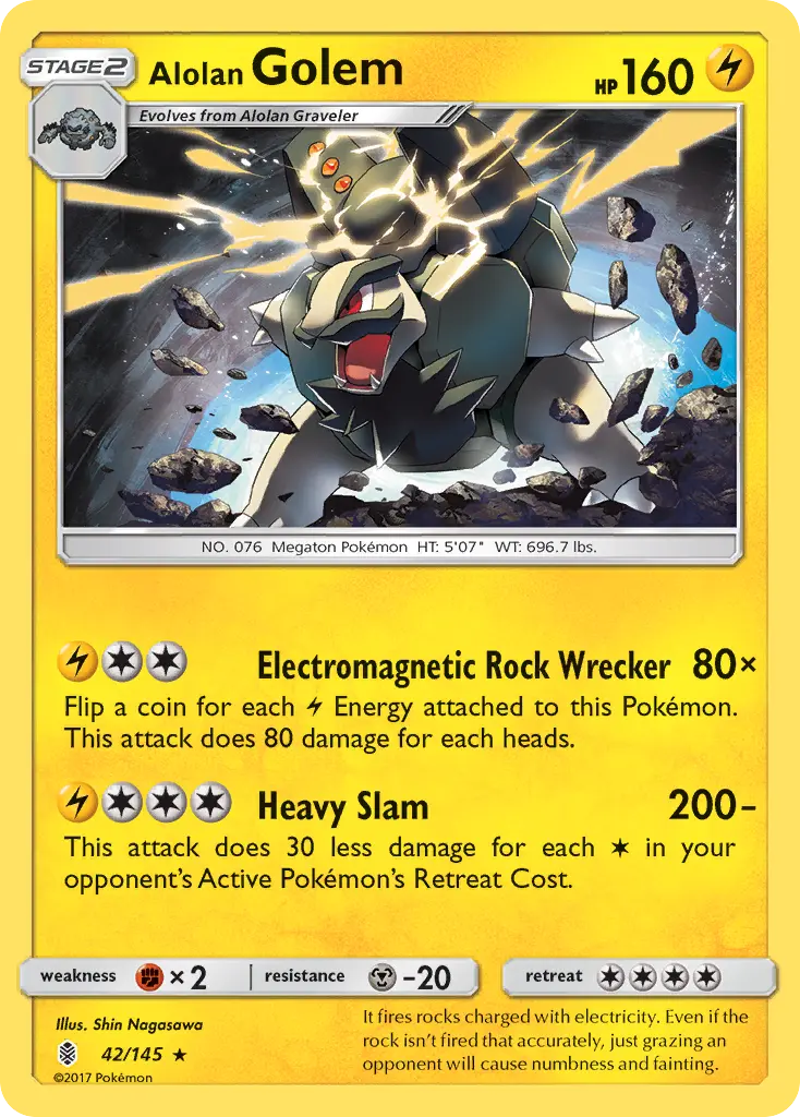 Alolan Golem - Guardians Rising 042/145 (Holo)