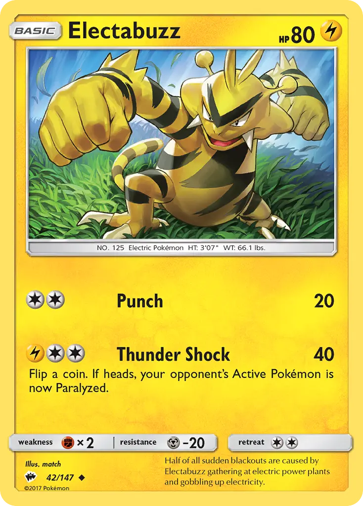 Electabuzz - Burning Shadows 042/147 (Regular)
