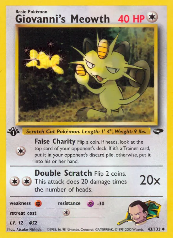 Giovanni's Meowth - Gym Challenge 043/132 (Regular)
