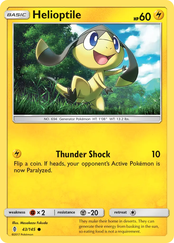 Helioptile - Guardians Rising 043/145 (Reverse Holo)