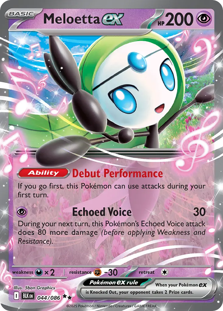 Meloetta ex - Black Bolt 044/086 (Holo)