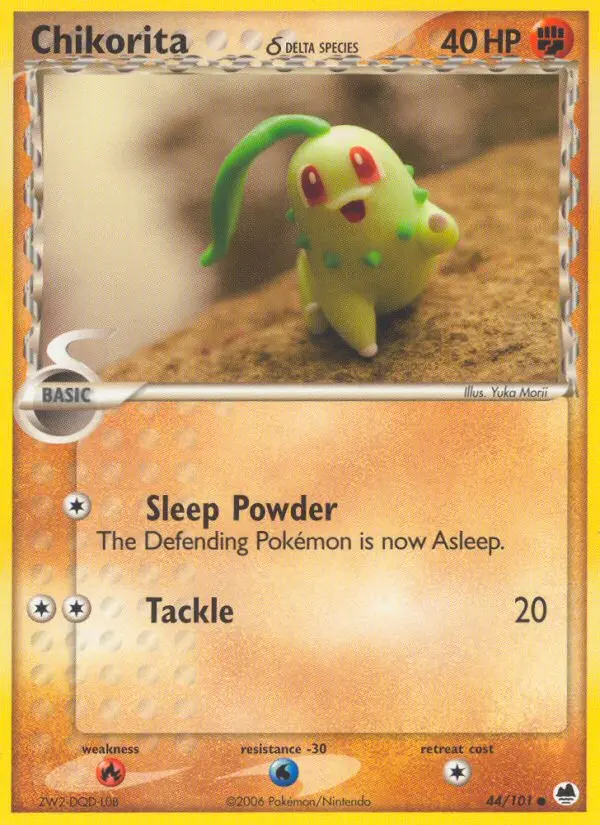 Chikorita δ - Dragon Frontiers 044/101 (Reverse Holo)