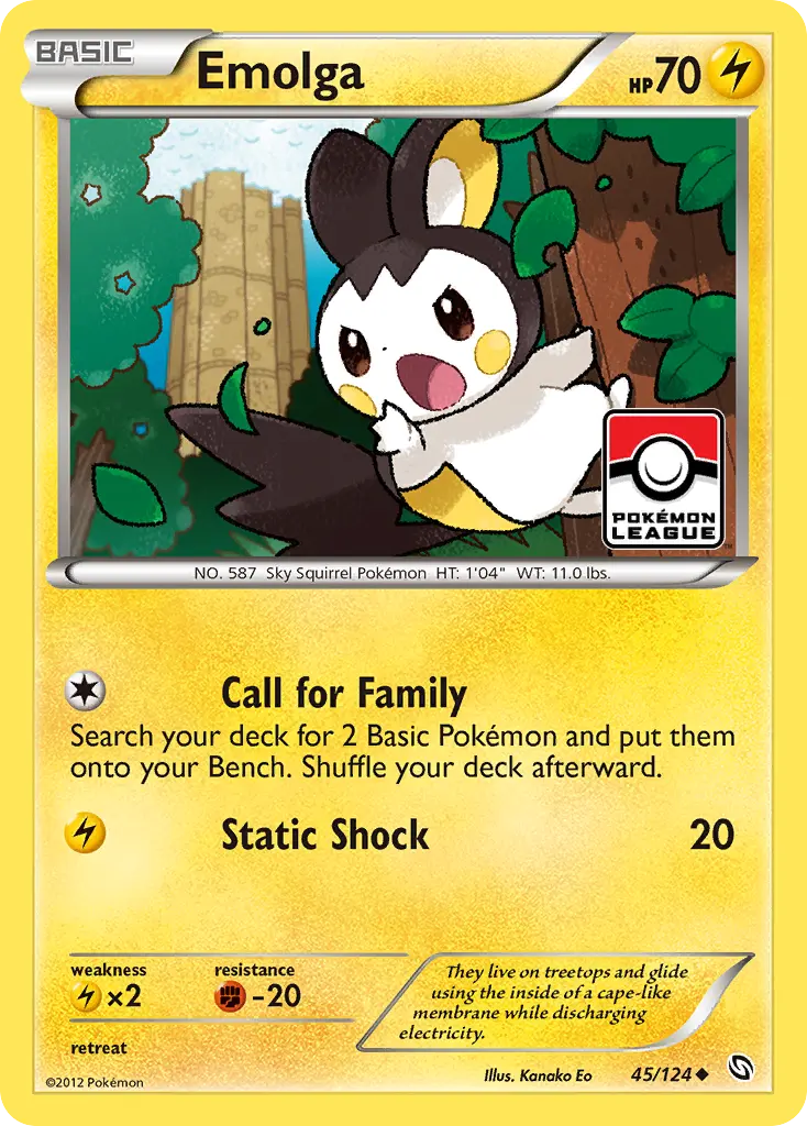 Emolga - Dragons Exalted 045/124 (Reverse Holo)