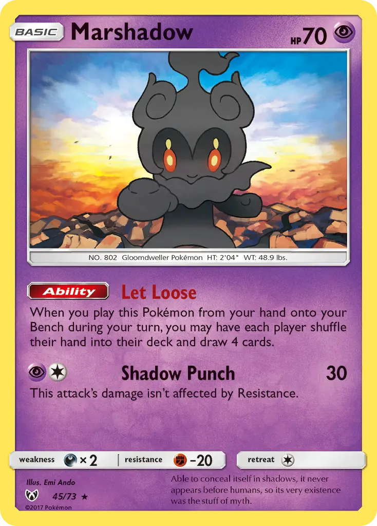 Marshadow - Shining Legends 045/073 (Reverse Holo)