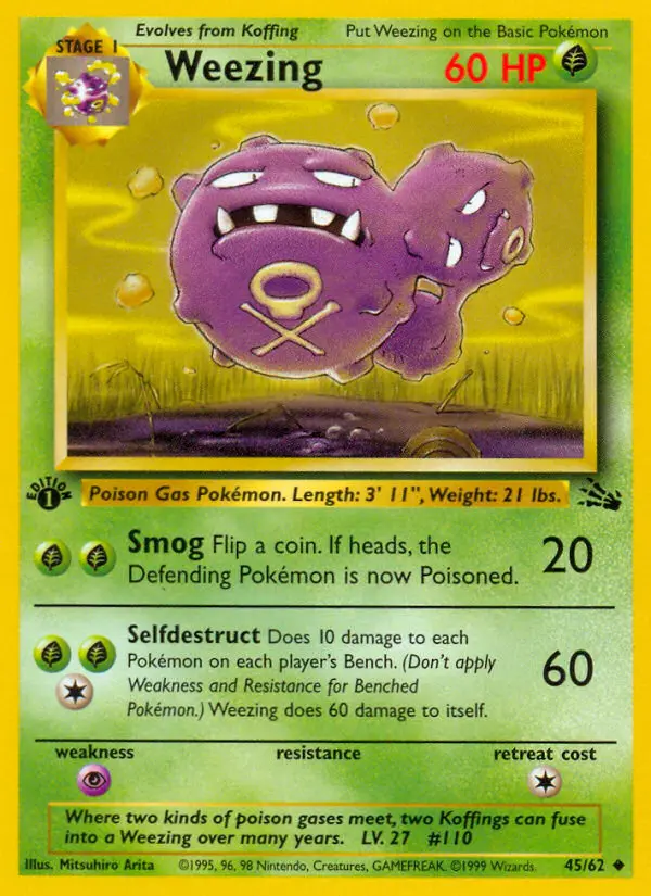 Weezing - Fossil 045/062 (Regular)