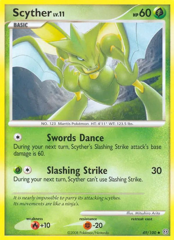 Scyther - Stormfront 049/100 (Reverse Holo)