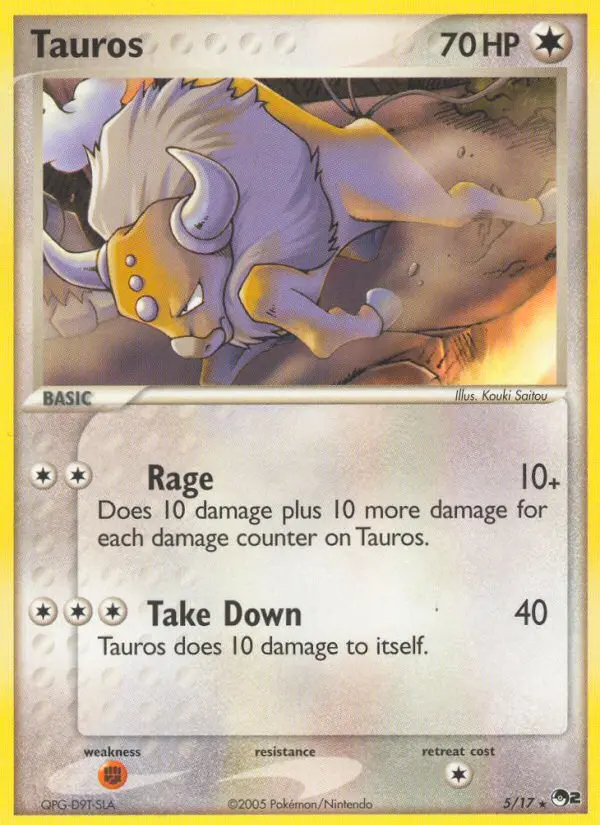 Tauros - POP Series 2 005/017 (Cosmos Holo)