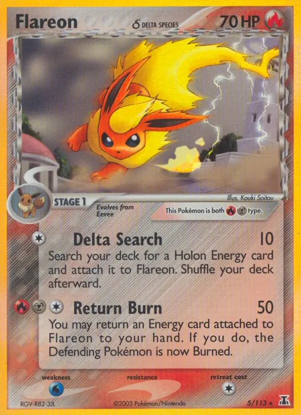 Flareon δ - Delta Species 005/113 (Holo)