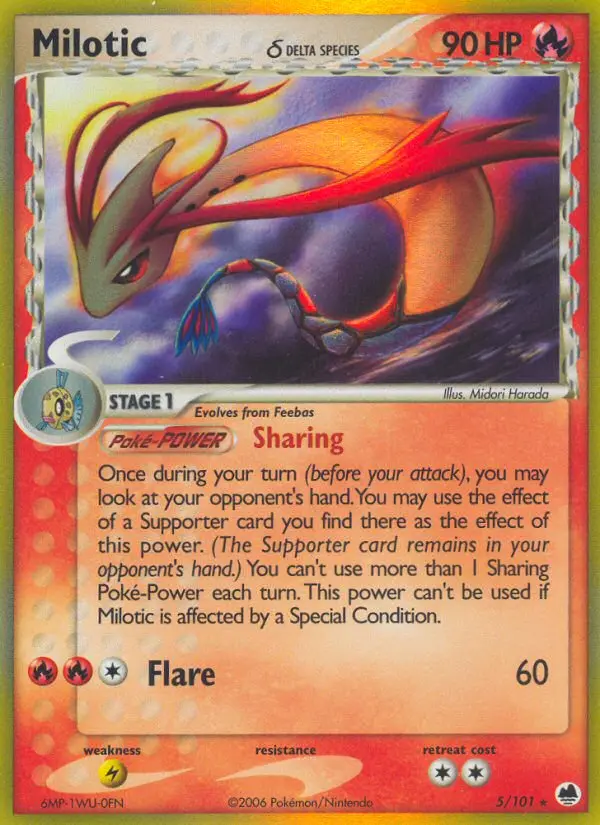 Milotic δ - Dragon Frontiers 005/101 (Reverse Holo)
