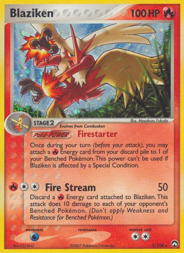 Blaziken - Power Keepers 005/108 (Reverse Holo)