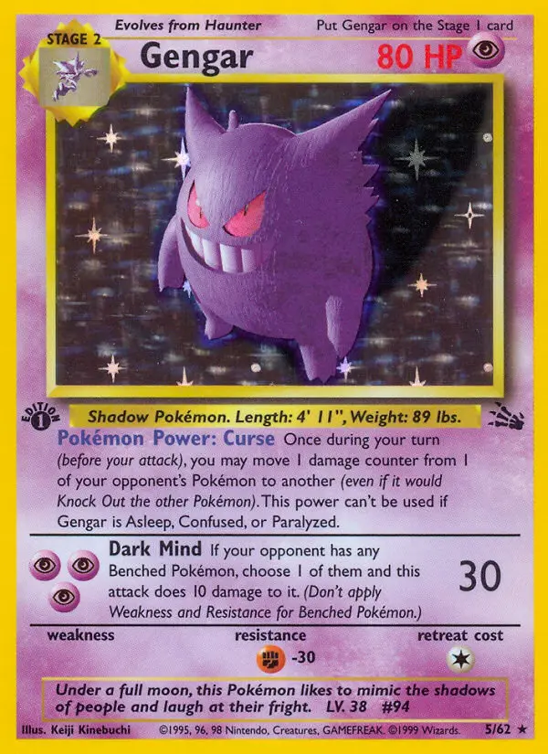 Gengar - Fossil 005/062 (Holo)