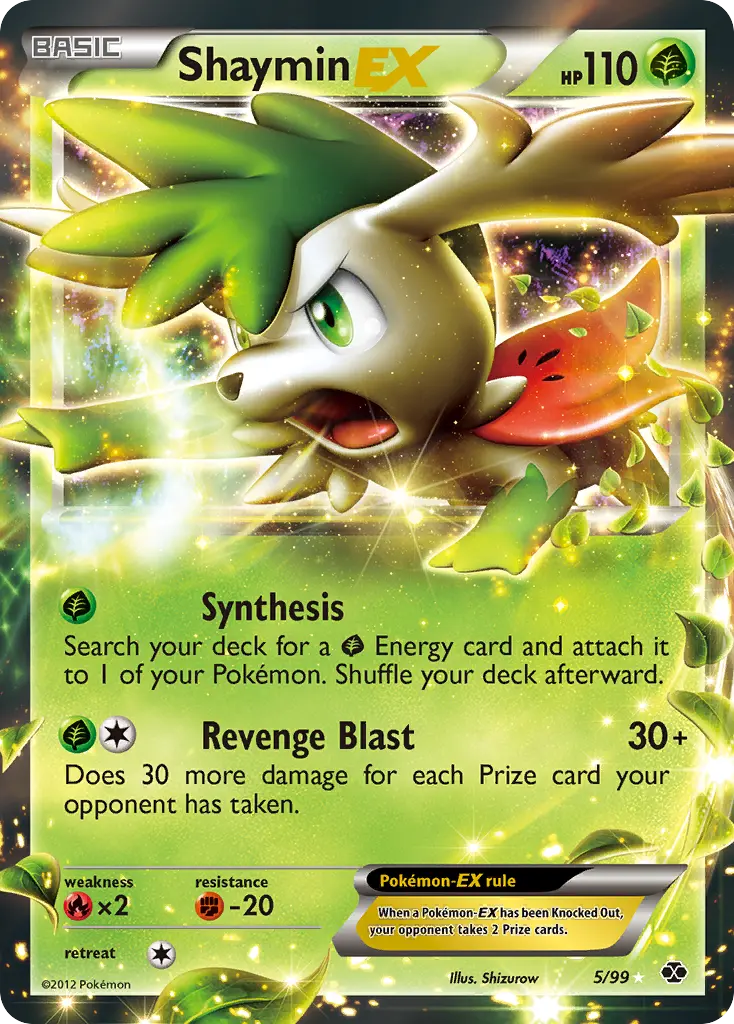 Shaymin-EX - Next Destinies 005/099 (Rare Holo EX)