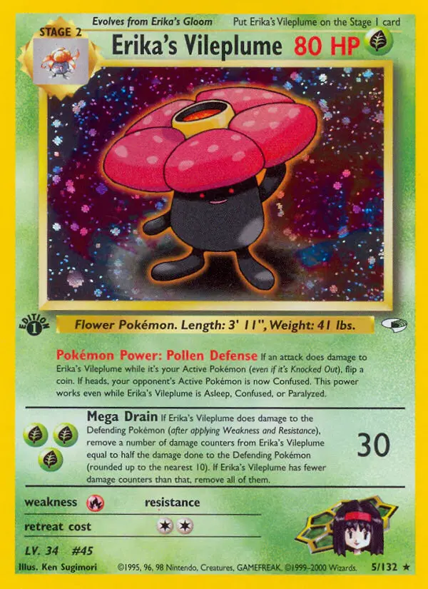Erika's Vileplume - Gym Heroes 005/132 (1st Edition)
