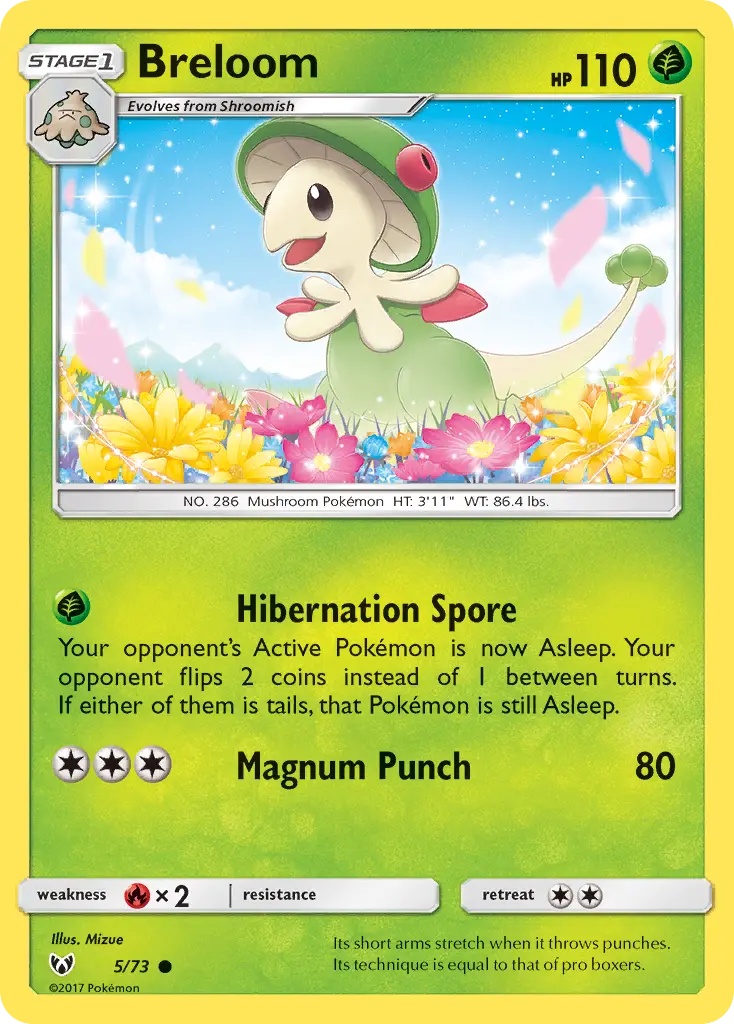 Breloom - Shining Legends 005/073 (Reverse Holo)