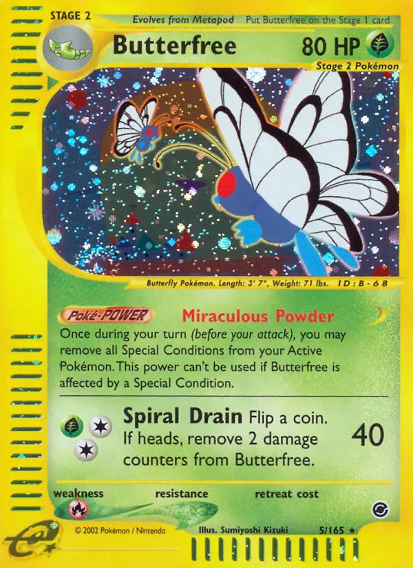 Butterfree - Expedition Base Set 005/165 (Reverse Holo)