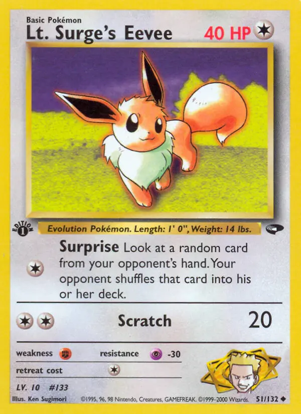 Lt. Surge's Eevee - Gym Challenge 051/132 (Regular)