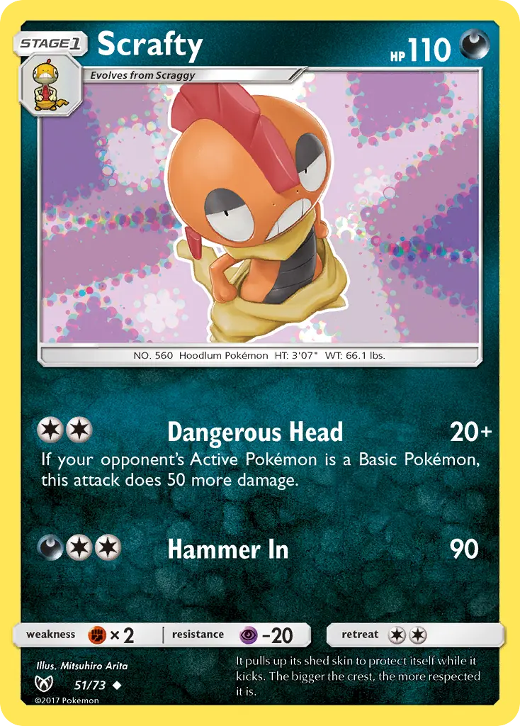 Scrafty - Shining Legends 051/073 (Regular)