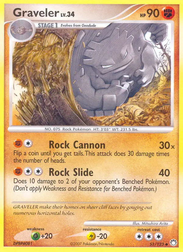 Graveler - Mysterious Treasures 051/123 (Reverse Holo)